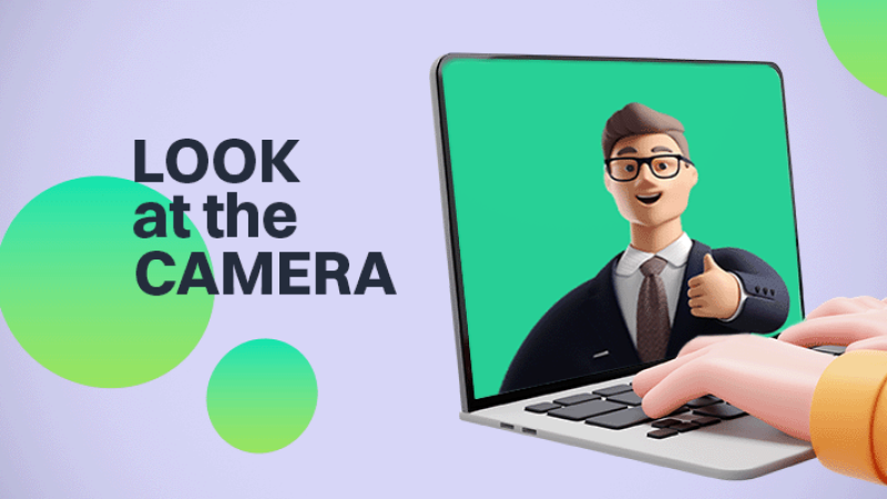 Nail your first video job interview tip - look at the camera